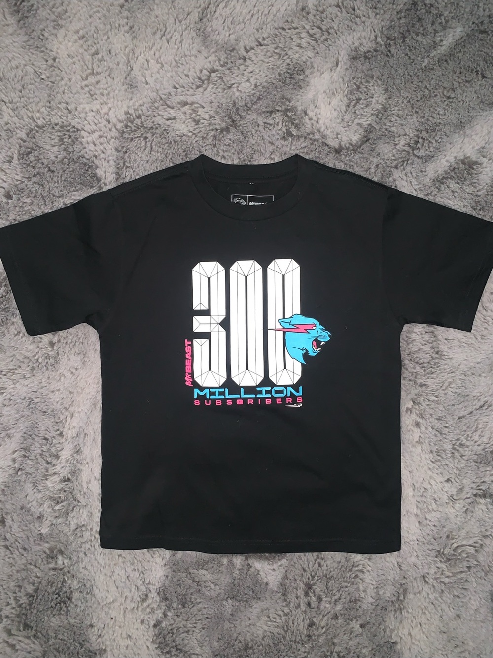 Black 300 Million Subscribers Mr BEAST’S Kids T-Shirt